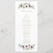 アネモンブーケ結婚式 プログラム (裏面)