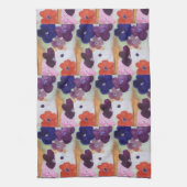 アネモン春の花ティータオル キッチンタオル (縦)