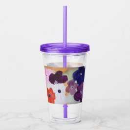 アネモン春の花 アクリルタンブラー