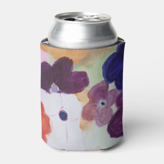 アネモン春の花 缶クーラー (缶正面)