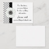 アネモン白黒水玉模様結婚ズのウェブサイト エンクロージャーカード (正面/裏面)