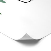 アネモン結婚の歓迎サイン ポスター (角)