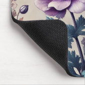 アネモン美しいシームレスな花柄 マウスパッド (コーナー)