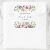 アネモン赤面ダスティパレ結婚ットパーソナライズされた スクエアシール (バッグ)