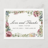 アネモン赤面フローラシッ結婚クポスト感謝していズユー 案内ポストカード (正面)