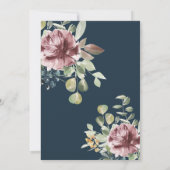 アネモン赤面ブルーボタニカルリハーサルディナー 招待状 (裏面)