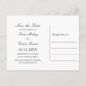 アネモン赤面 |フローラシックなウェディング日付を保存 案内ポストカード (裏面)