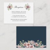 アネモン赤面 |ブルーフローラウェディングレセプション エンクロージャーカード (正面/裏面)