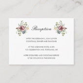 アネモン赤面 |ブルーフローラウェディングレセプション エンクロージャーカード (正面)