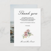 アネモン赤面 |写真フローラ結婚の皆様 サンキューカード (正面/裏面)