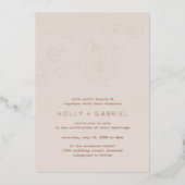 アネモーネ結婚ブーケ 箔招待状 (正面)