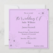 アネモーンオンライト薄紫招待状 招待状 (正面)