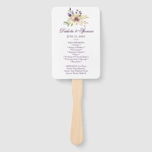 アネモーンガーデンフローラモダンボー結婚ホの儀式 ハンドファン (正面)