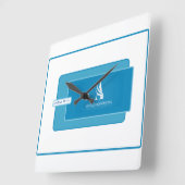 アノジモモハ スクエア壁時計 (傾斜)