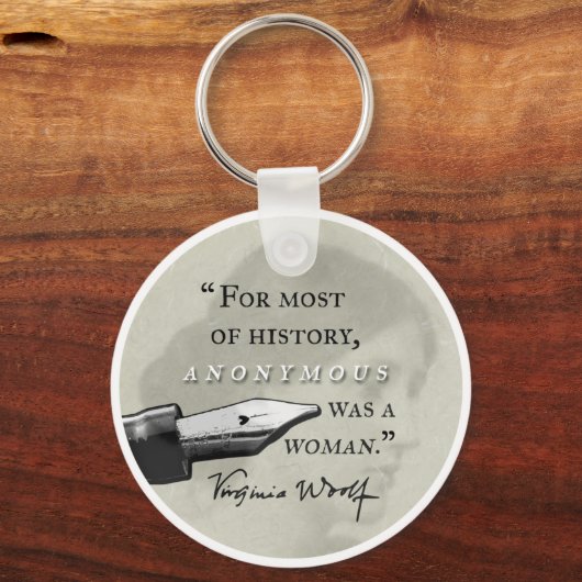 アノニマスは女性だった~バージニア・ウルフ引用文サークル キーホルダー (正面)