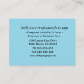 アノームフローラ介護者プロフェッショナル名刺 名刺 (裏面)