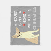 アハウスノアホームチワフアドッグ フリースブランケット (正面)