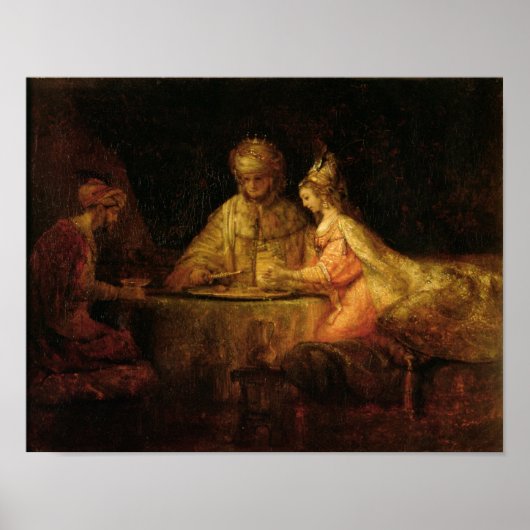 アハスエロス、ハマン、エスター、1660 ポスター (正面)