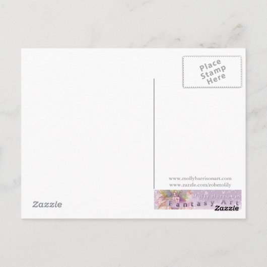 アハッピープレイスガーデンフラワーフェアリーファンタジー ポストカード (裏面)