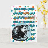 「アハハハッピーバースデー!」 🐀誕生日カード カード (黄色い花)