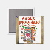 アハブのモビーハリバティホイットティアラスカ マグネット (正面/裏面)