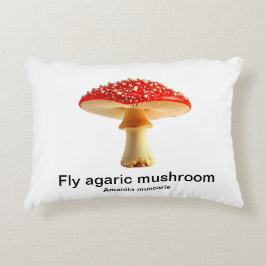 アハラタケを白い背景に乗せる アクセントクッション