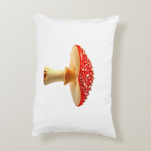 アハラタケを白い背景に乗せる アクセントクッション (裏面(縦))