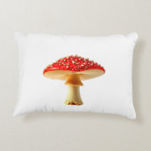 アハラタケを白い背景に乗せる アクセントクッション (裏面)