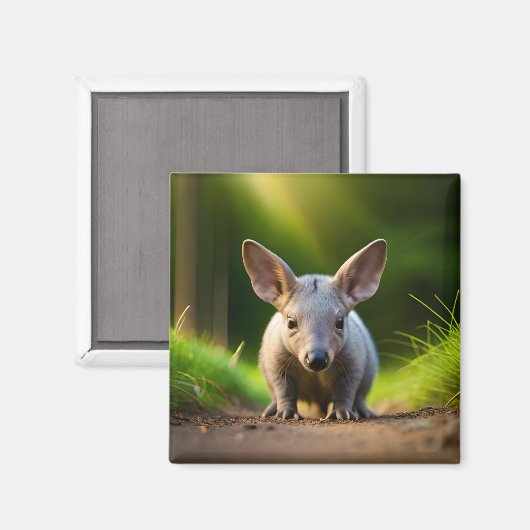 アハルダークの穴居野生動物:アフリカのアカグマ マグネット (正面/裏面)