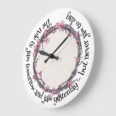 アハレの春のさくらんぼブロッサムグローブ ラージ壁時計 (傾斜)