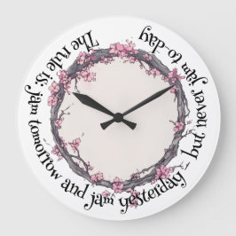 アハレの春のさくらんぼブロッサムグローブ ラージ壁時計