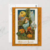 アハロウィン悪夢ヴィンテージアートカード ポストカード (正面/裏面)