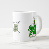 アハーンアイリッシュコートパーソナライズされたオブ・アームズ ジャンボコーヒーマグカップ (正面右)