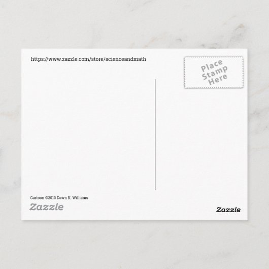 アハ！STEM漫画おもしろいユーモア数学サイエンスジョーク ポストカード (裏面)