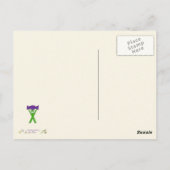 アバアッドネームファンキーかわいい山羊カラフルの動物 ポストカード (裏面)