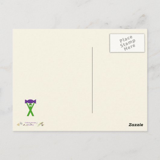 アバアッドネームファンキーかわいい山羊カラフルの動物 ポストカード (裏面)