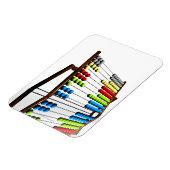 アバカス、コンピューターのアートワーク。 マグネット (左側)