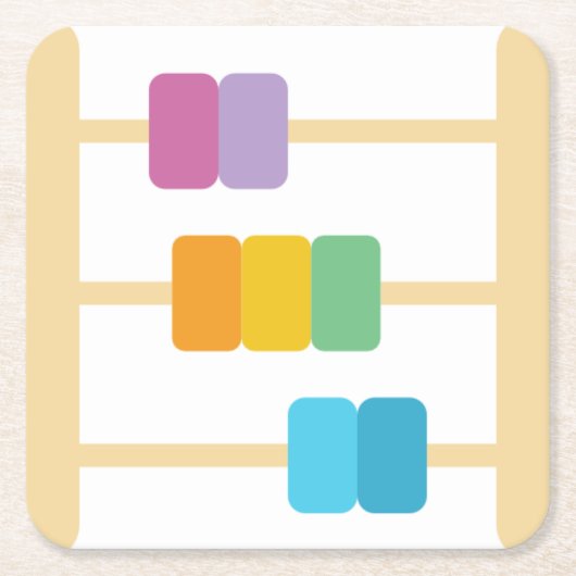 アバカス スクエアペーパーコースター (正面)