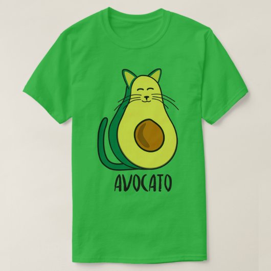 アバカトおもしろいアボカド Tシャツ (デザイン正面)