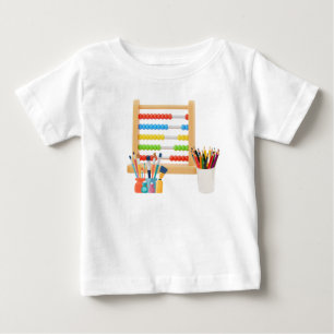 アバカラフルカスとPencils & Brushes絵を描 - Kid ベビーTシャツ