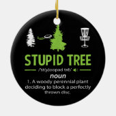 アバカ・ツリー・フリおもしろいスビー・ゴルフ・ディスク・スポーツ セラミックオーナメント (裏面)
