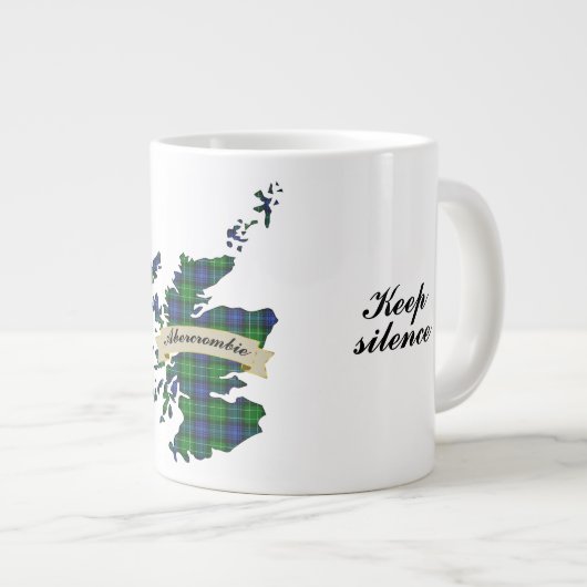 アバクロムビークランバッジ&タータンチェックマップ ジャンボコーヒーマグカップ (正面右)