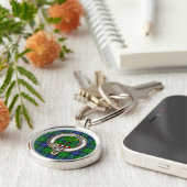 アバクロムビークランバッジ&タータンチェック キーホルダー (側面)