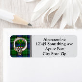 アバクロムビークランバッジ&タータンチェック パーソナライズされた ラベル (インサイチュ)