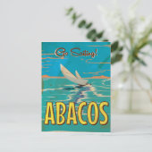 アバコス諸島ヴィンテージ旅行ポスター ポストカード (スタンド正面)