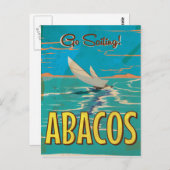 アバコス諸島ヴィンテージ旅行ポスター ポストカード (正面/裏面)