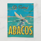 アバコス諸島ヴィンテージ旅行ポスター ポストカード (正面)