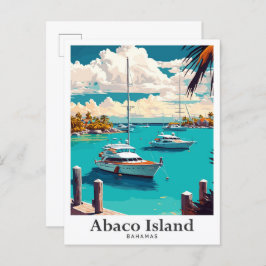 アバコバハマヴィンテージトラベルポートレート ポストカード