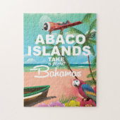 アバコ諸島 バカンス ポスター ジグソーパズル (縦)