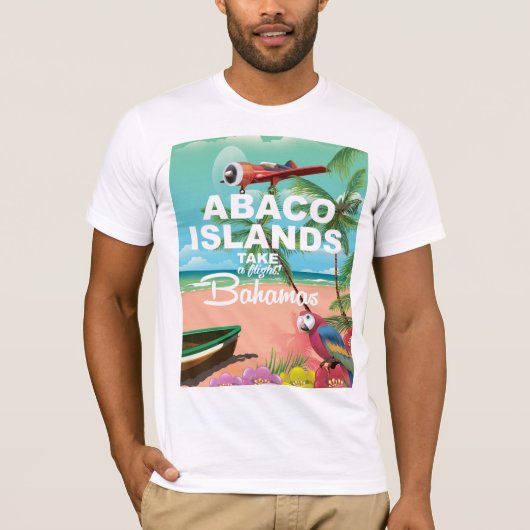 アバコ諸島 バカンス ポスター Tシャツ (正面)